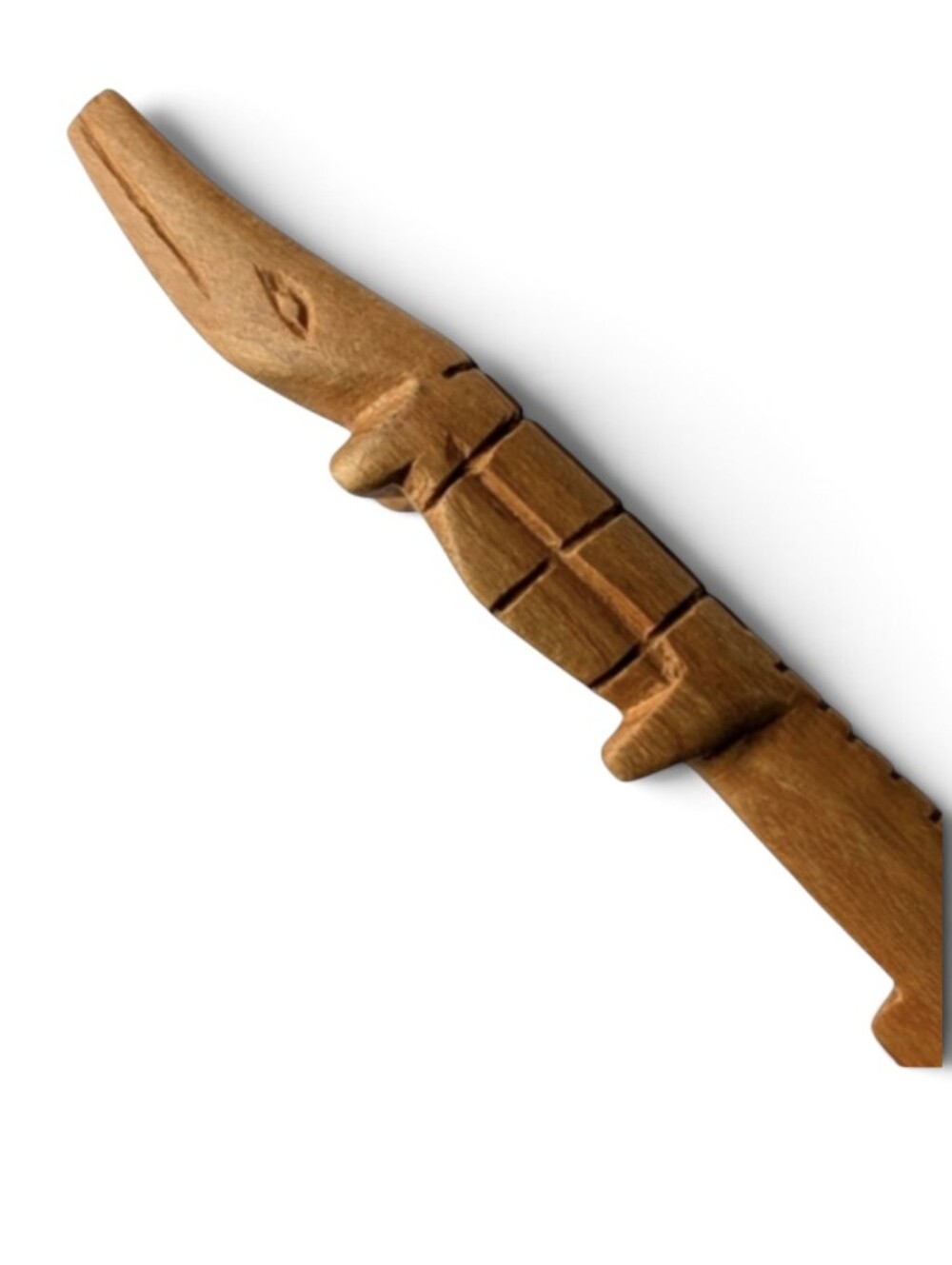 VINTAGE Letter Opener Wooden Crocodile Hand Carved Kenya Tanzania East Africa
